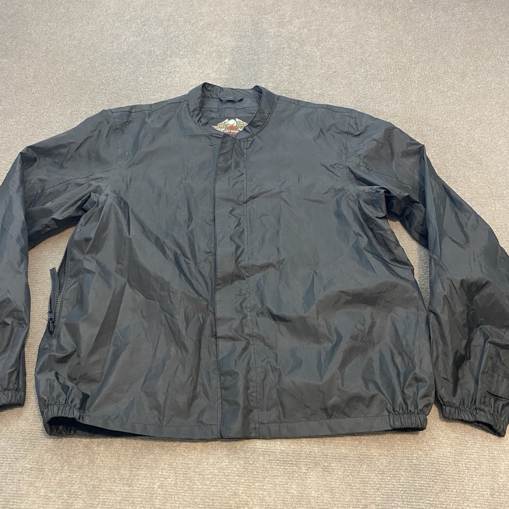 Harley Davidson Motorcycle Bomber Jacket Lightweight Mens XL Tall Zip Pockects